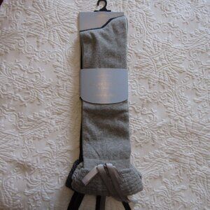 SOPHIA MILANO Lot of 2 Pairs Cotton Knee Highs--Gray & Charcoal--NWT's